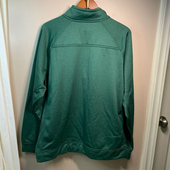 Men's Duluth Trading Co Green 1/4 Zip Long Sleeve Sweatshirt Fleece XL - Picture 2 of 7